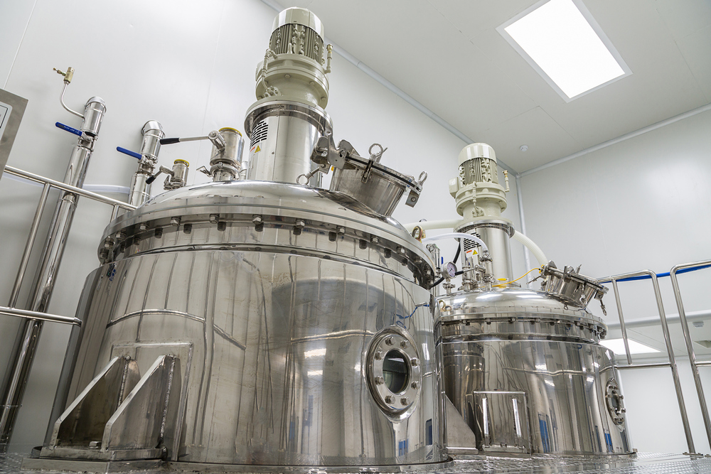 Photo production, clean room with stainless steel hardware